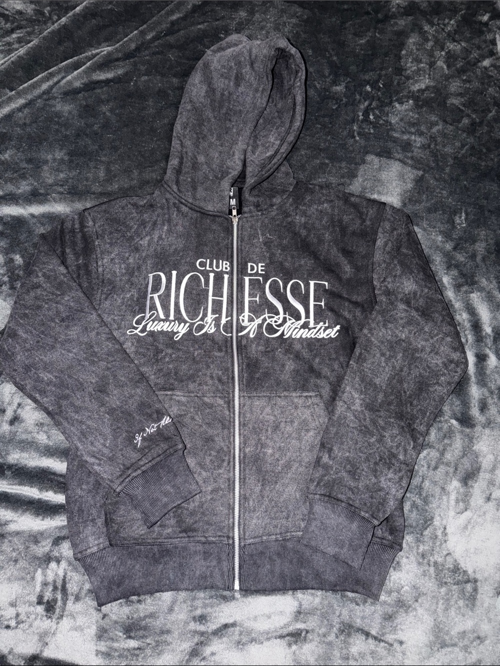 Zip-Up Hoodie - Acid Wash